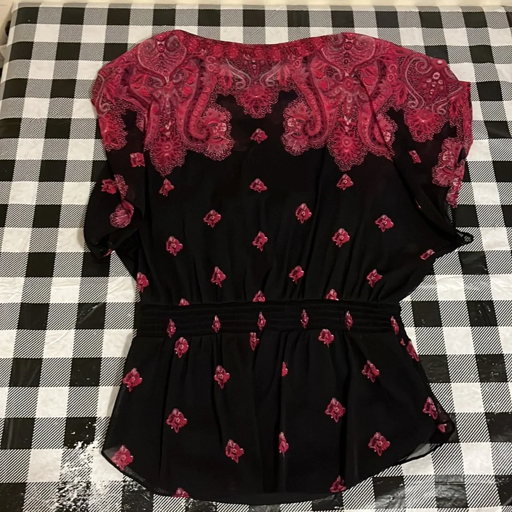 Pink and Black Top with Black Tank. - Picture 8 of 11